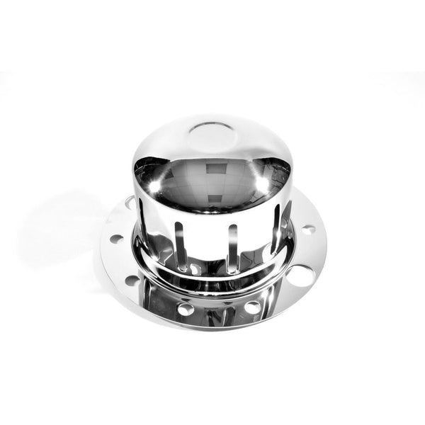 White Knight Stainless Steel Chrome Hub Cover For Trailer Wheel – Fits EZ Lube 4.25" Hub – Glossy 102EZSS